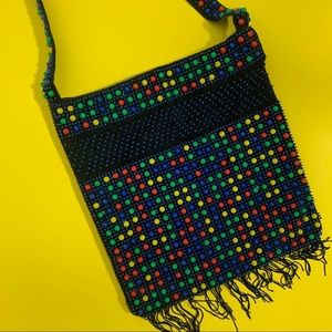 Beaded fringe purse